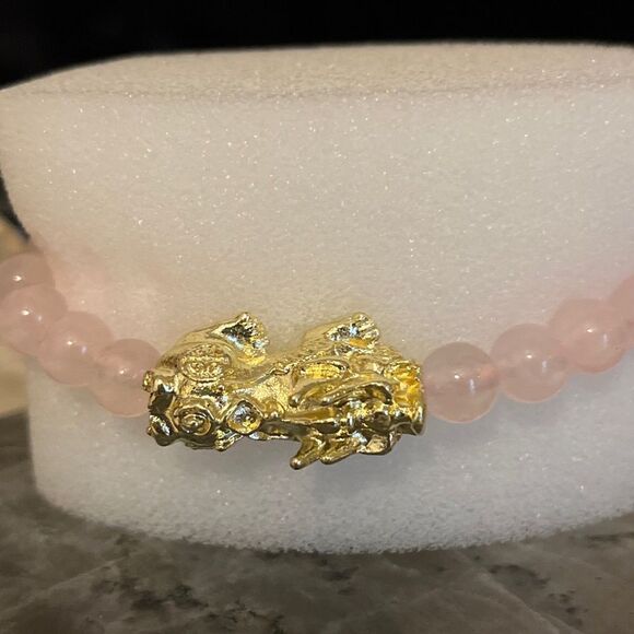 Luxury Galilea Rose Quartz Crystal Wristwatch Bracelet - Picture 2 of 13